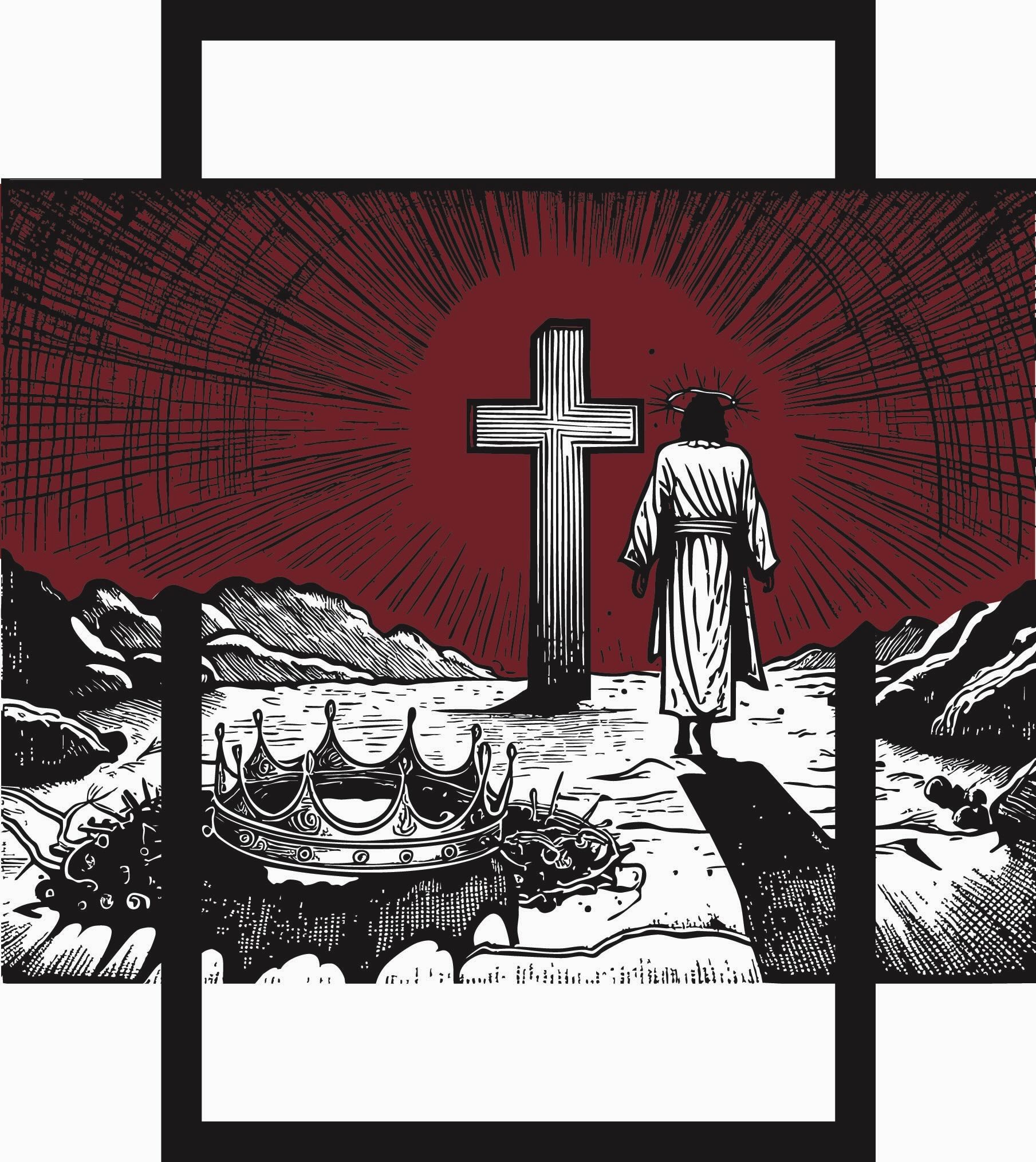 jesus walks towards the cross